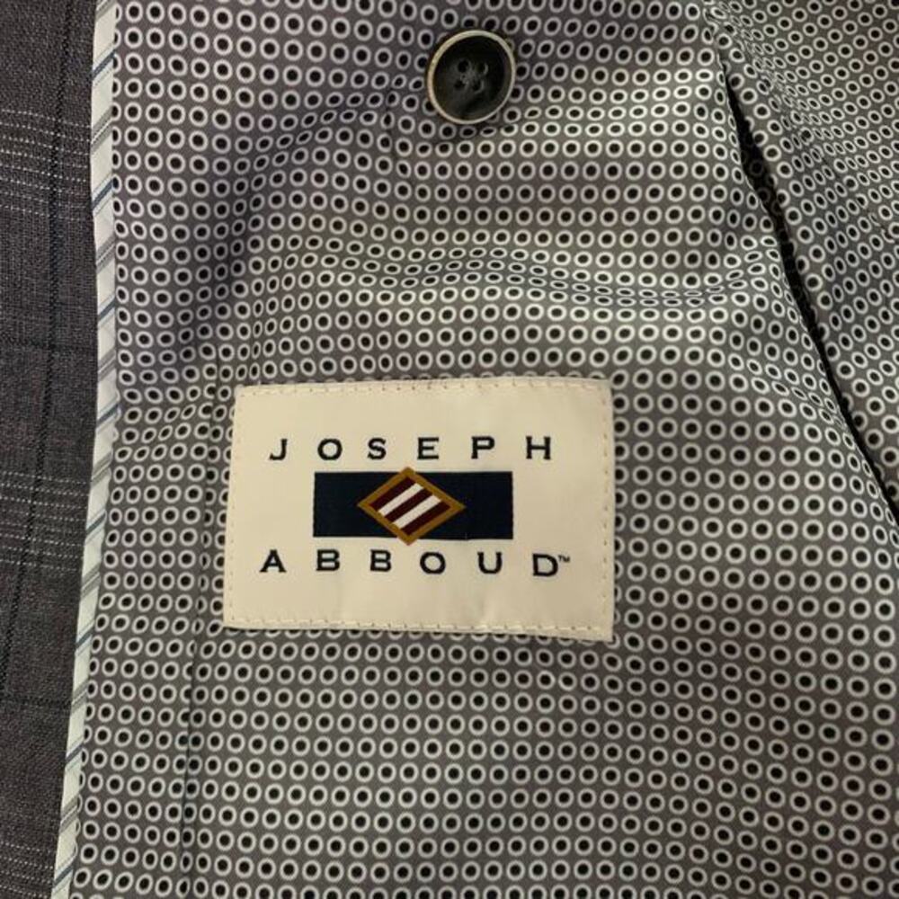 JOSEPH ABBOUD Blazer Sport Coat Jacket Linen Tailored Fit Plaid 2 Button 37 Reg - Picture 10 of 15